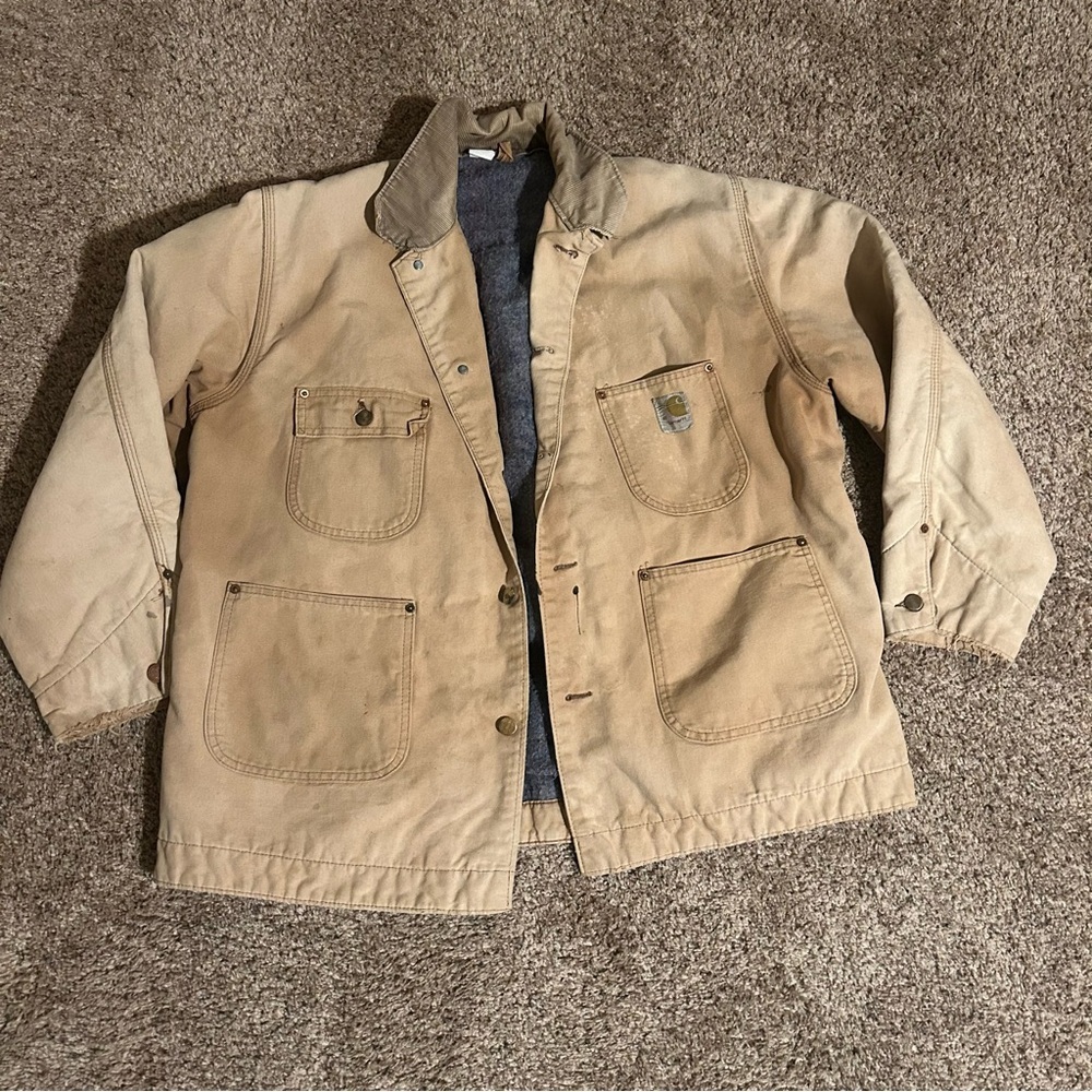 Carhartt Beige vintage barn Field chore‎ shaket jacket